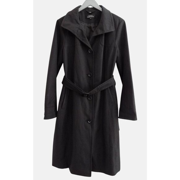 Ellen Tracy Jackets & Blazers - Ellen Tracy Black Belted Trench Coat Rain Jacket Sz L